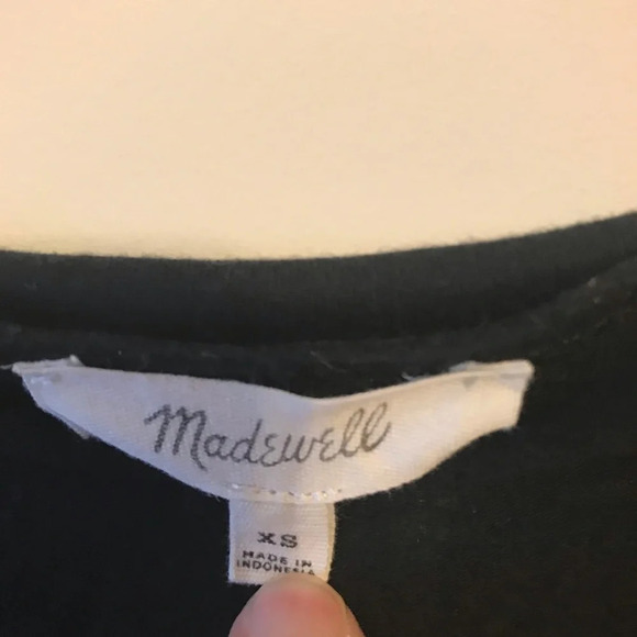 Madewell Black Short Sleeve Top Sz XS - Picture 5 of 8
